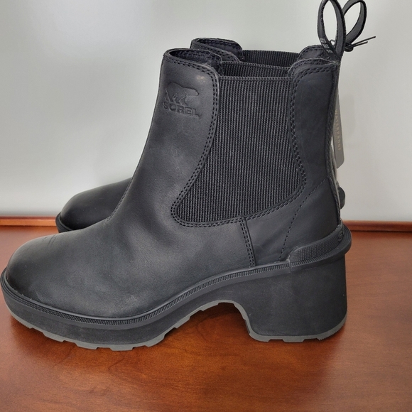 NWT Sorel Women's Hi-Line Heel Chelsea Boot in Black Size 8.5 - Picture 6 of 8
